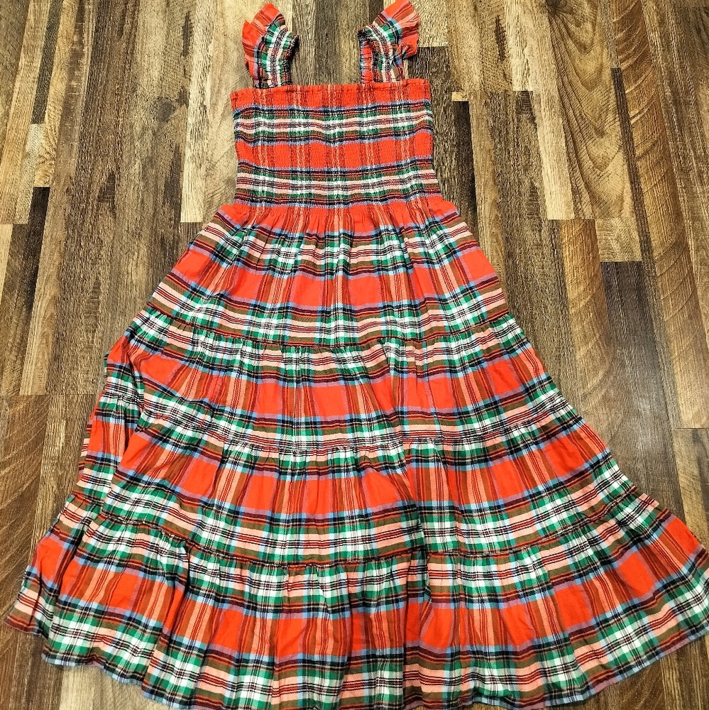 Lands' End Red Plaid Dress